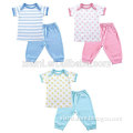 best salling casual style 100% cotton custom round dot pattern blue stripe punk rock baby clothes